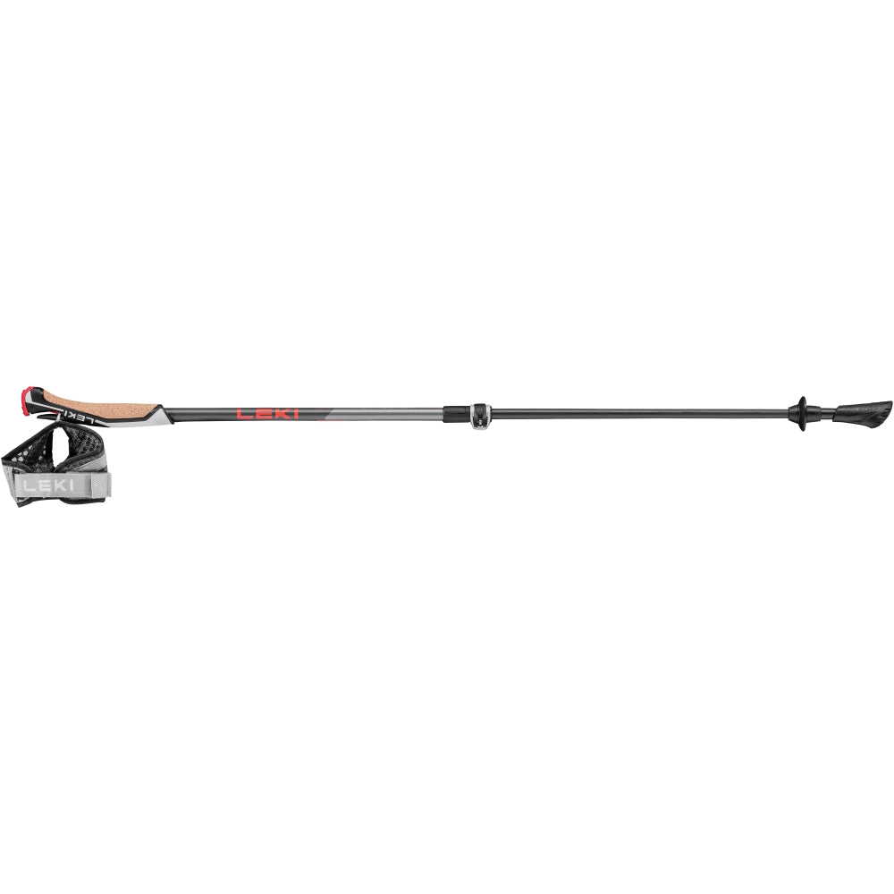 Leki Instructor Lite Trekking Poles - Anthracite/Red (Pair) - Lightweight Hiking & Walking Sticks for Outdoor Adventures