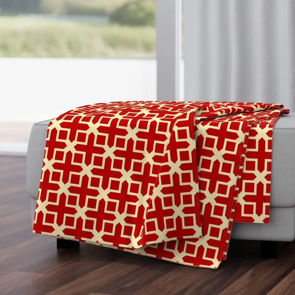 Luxe Velvet Throw Blanket 50x70 Inches - African Christian Art Cameroon Print with Cross Design | Soft Cozy Blanket for Sofa, Bed & Home Decor | Perfect Gift for Weddings, Christmas & Housewarming