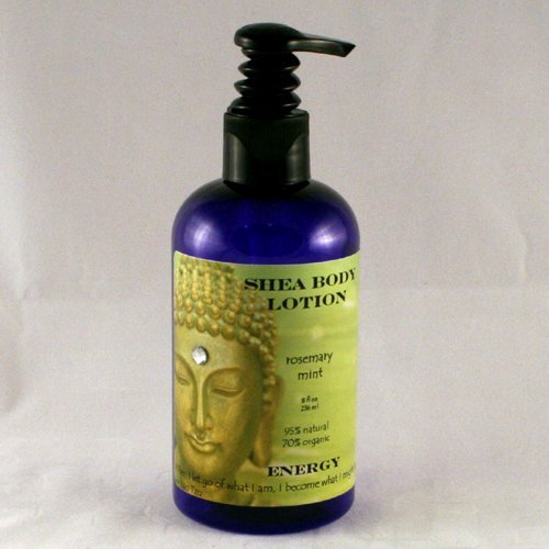 Organic Shea Body Lotion 8 oz - Almond Scented Moisturizer for Dry Skin - Perfect for Daily Hydration & Spa Nights