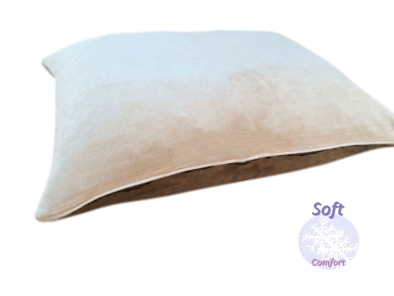 Durable Memory Foam Dog Bed with Waterproof Cover - Comfort for S/M/L Dogs (Beige, 47