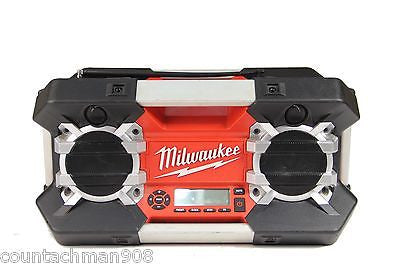 Milwaukee 2790-20 Jobsite Radio - Portable Bluetooth Speaker with AM/FM Radio & USB Charging - Perfect for Construction Sites, Workshops & Outdoor Work
