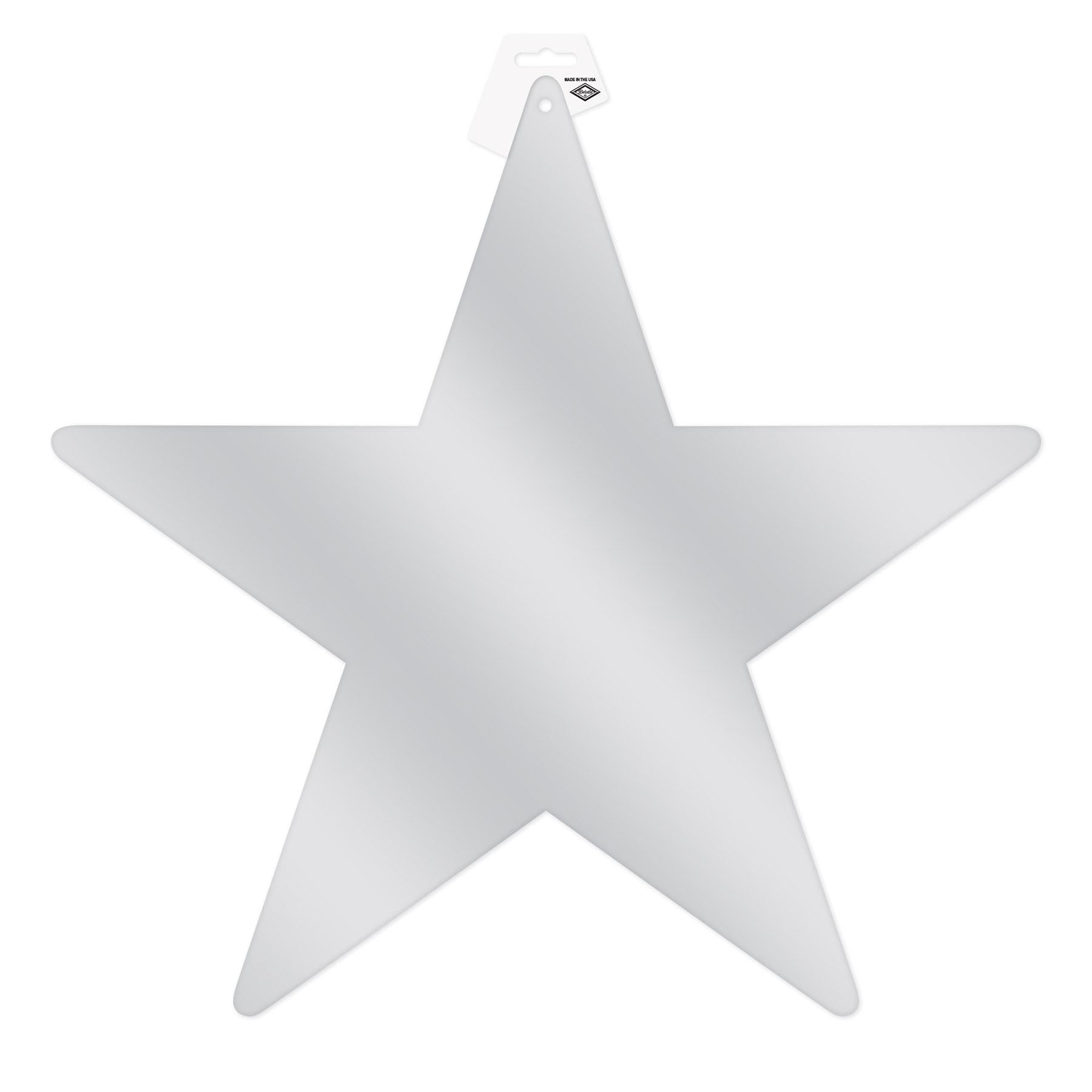 12 Pack Beistle Jumbo 20 Inch Silver Foil Party Star Cutouts - Perfect for Birthday Decorations, Christmas Celebrations and Holiday Party Decor