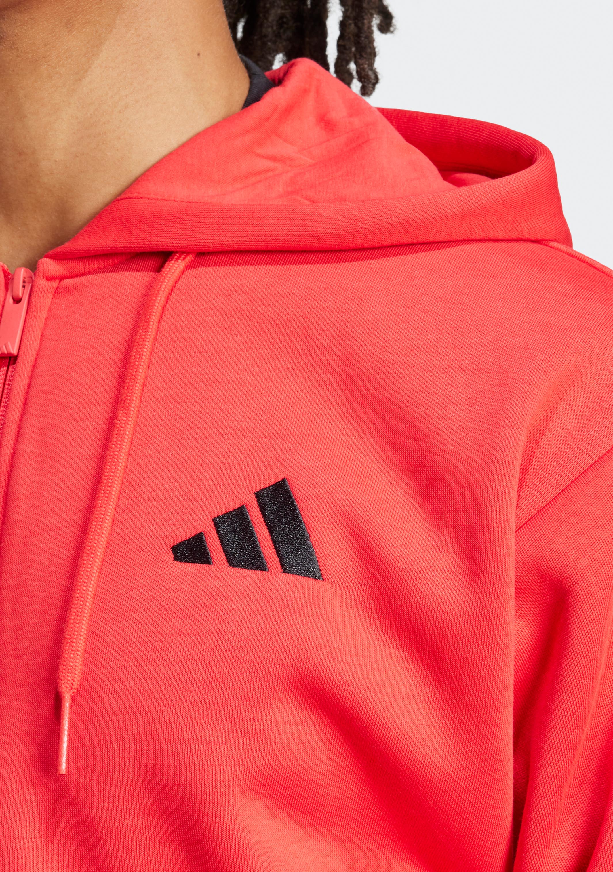 Adidas Men's Essentials 3-Stripes Fleece Full-Zip Hoodie - Warm & Comfortable Athletic Pullover for Casual Wear, Gym, and Outdoor Activities