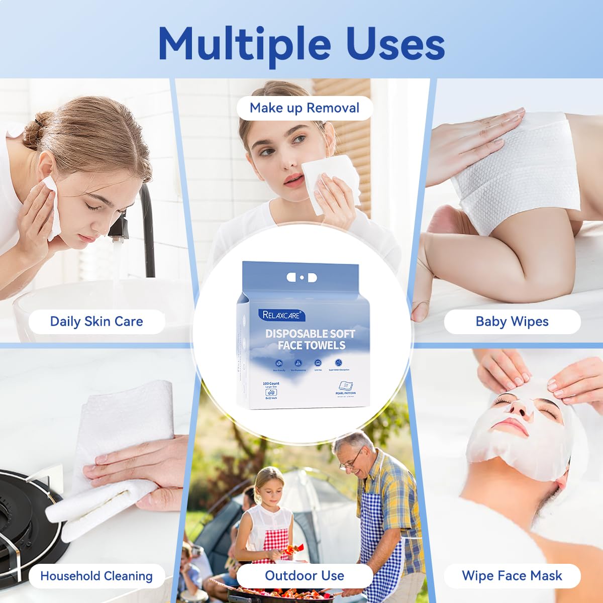 Disposable Face Towels - Extra Large 8