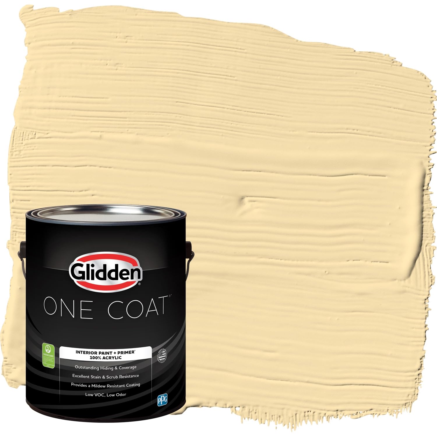 Glidden Interior Paint + Primer in Sunny Yellow - One Coat Coverage, Eggshell Finish, 1 Gallon for Walls & Ceilings - Perfect for Living Rooms, Bedrooms & Home Offices