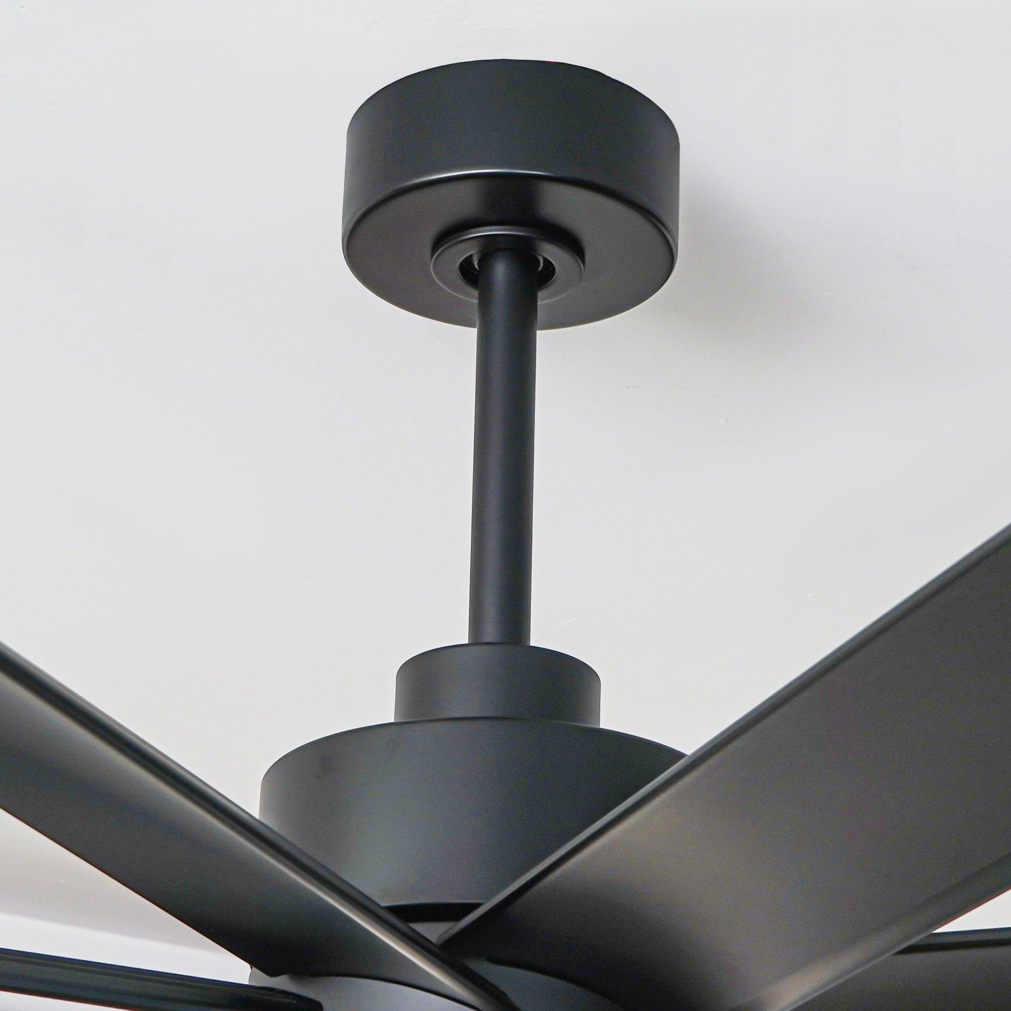 72 Inch Modern Smart Ceiling Fan with LED Light and Downrod Mount - Perfect for Living Room, Bedroom, and Office Cooling & Lighting
