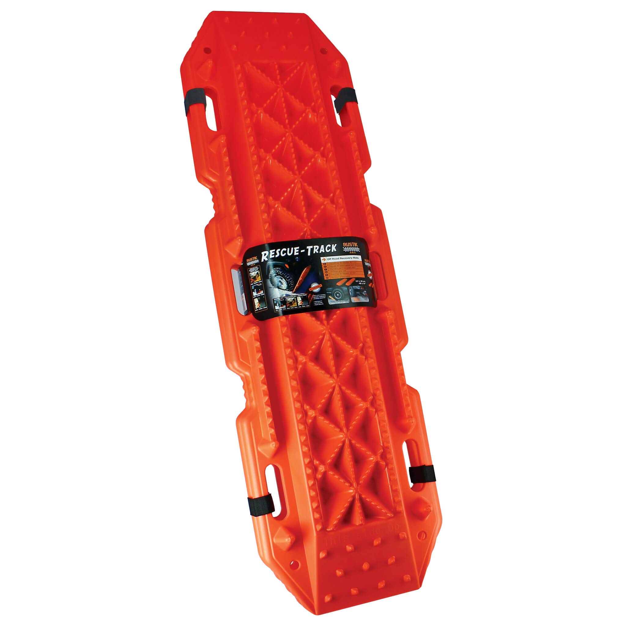 4x4 Off-Road Recovery Tracks - Heavy Duty Unclogging Plates for Sand, Mud & Snow (2 Pack, Orange) - Essential for Jeep, Truck & SUV Off-Roading Adventures