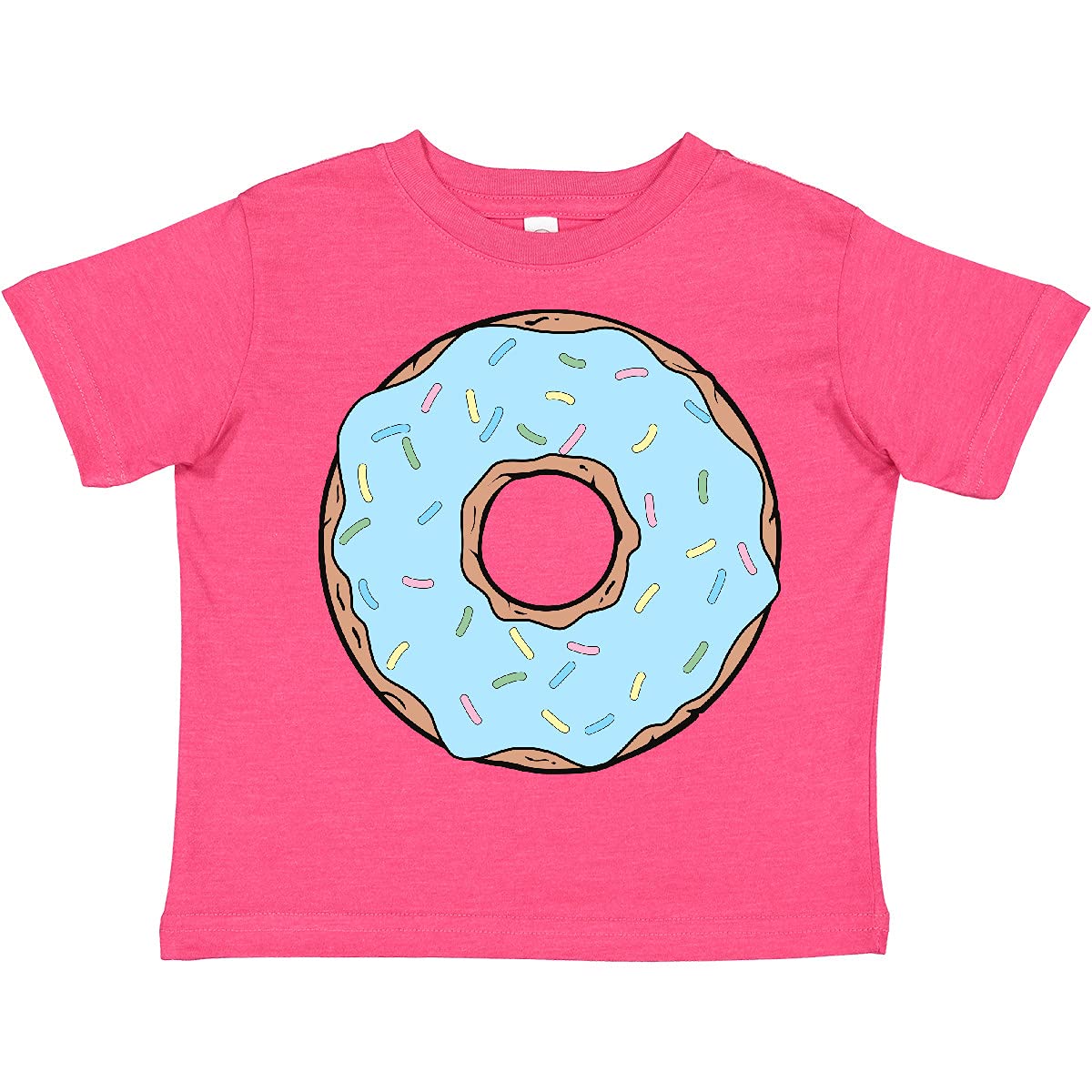 Inktastic Blue Donut Doughnut Icing Sprinkles Frosting Toddler T-Shirt - Cute Birthday Outfit for Kids, Fun Playdate & Party Wear