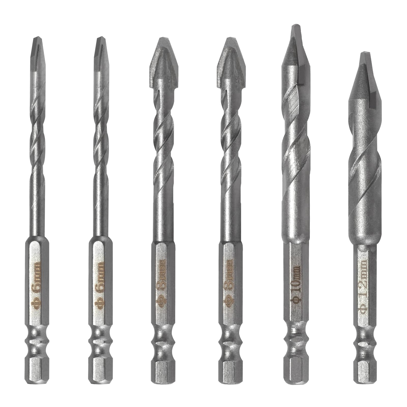 6-Piece Masonry Drill Bit Set - 3/8