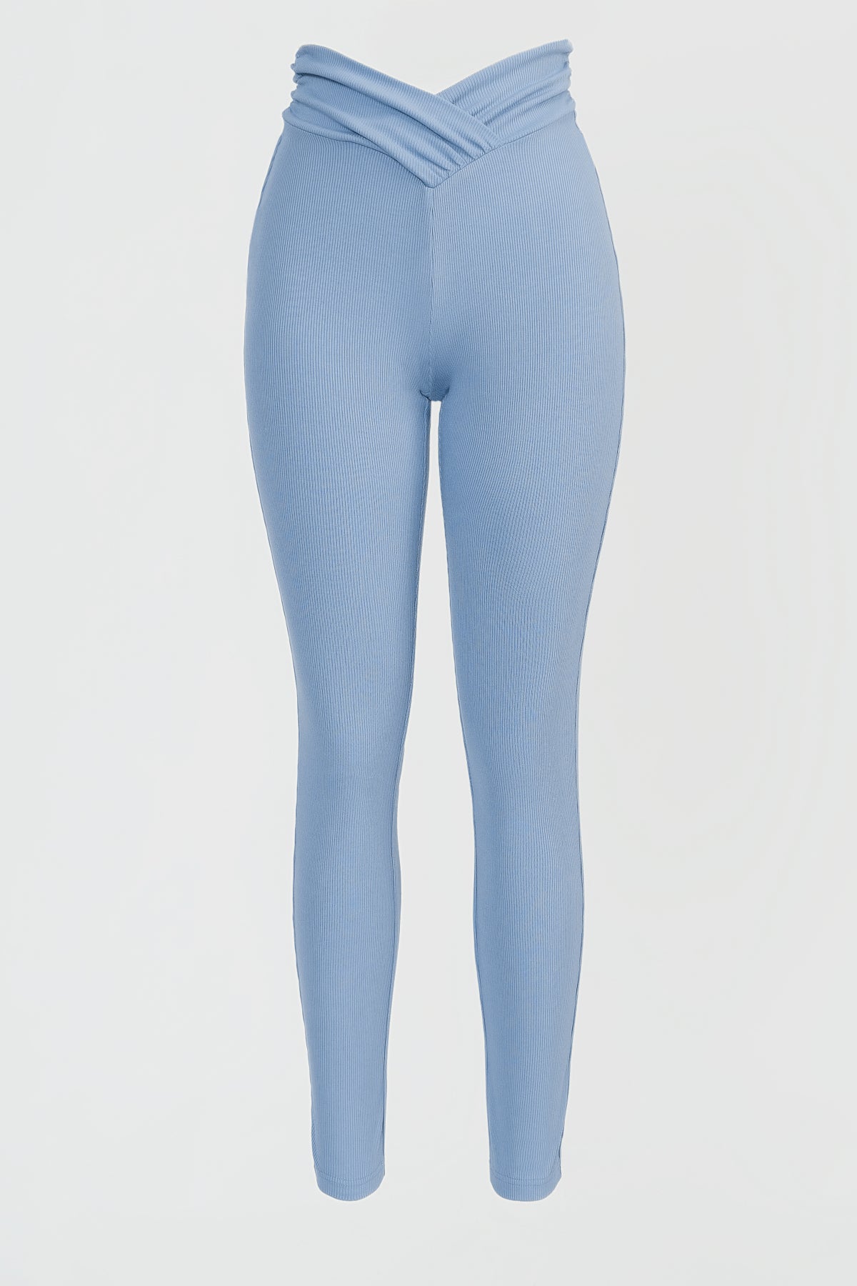Jovi High Waist Yoga Leggings for Women - Soft & Stretchy Workout Pants - Azure Blue - Perfect for Yoga, Gym & Running