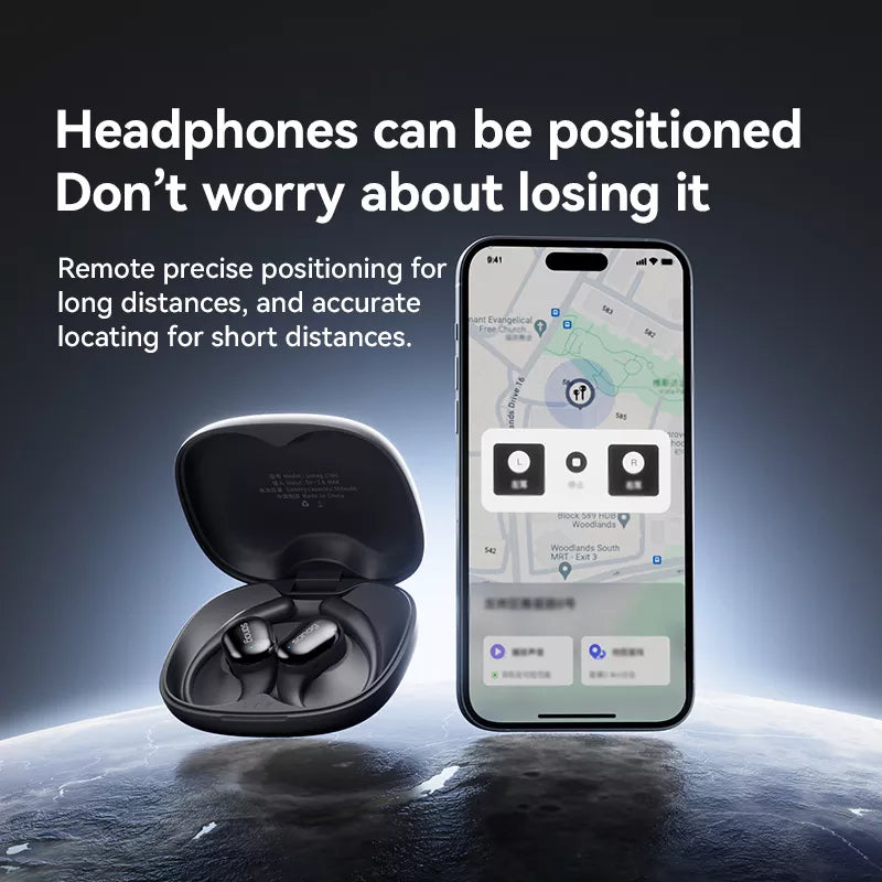 Sanag C16S Wireless Bluetooth Headphones with Ear Hook, Open-Ear Air Conduction - Perfect for Running, Cycling, Gym & Outdoor Sports