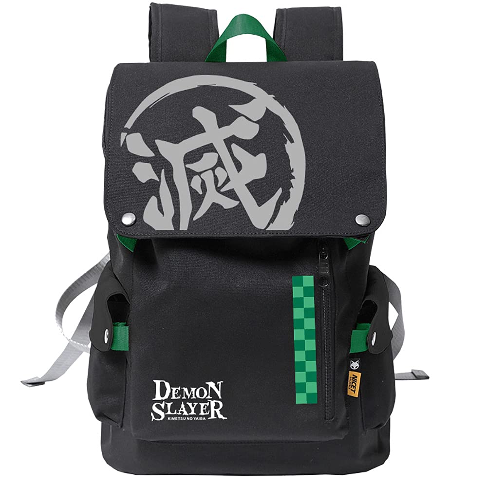 Anime Demon Slayer Kimetsu No Yaiba Backpack - Multifunctional Laptop School Bag for Travel, Camping & Daily Use | Perfect Gift for Anime Fans