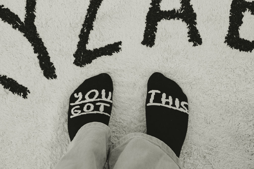 You Got This Motivational Socks - Black Inspirational Athletic Socks for Running, Workouts & Daily Wear - Comfortable & Durable Performance Socks