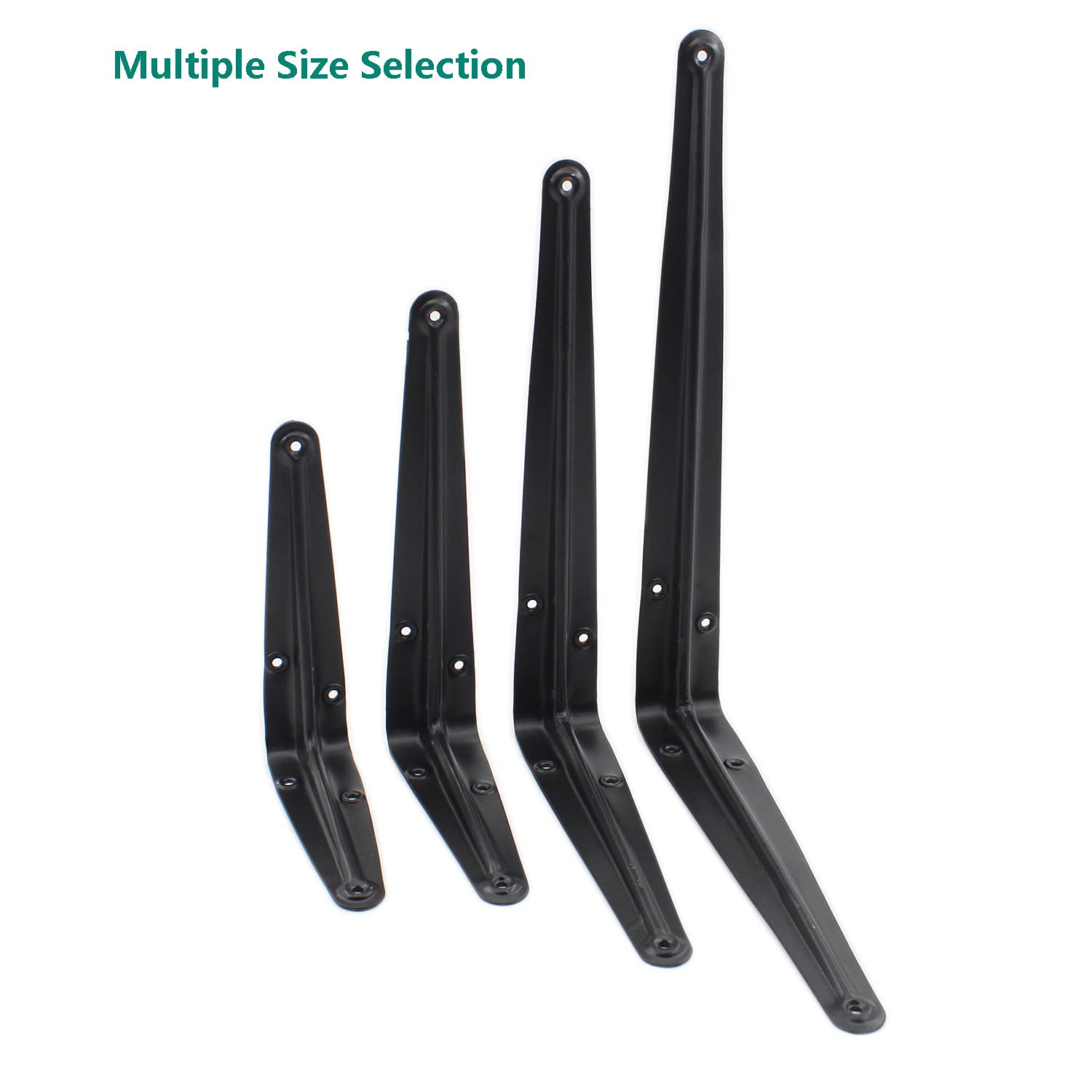 4 Pack Heavy Duty Metal Floating Shelf Brackets - ULIFESTAR Rust-Resistant Iron L-Shaped Supports with Screws for Wood Shelves, Wall Mounted Corner Braces - Perfect for Farmhouse, Industrial & Home Office Decor