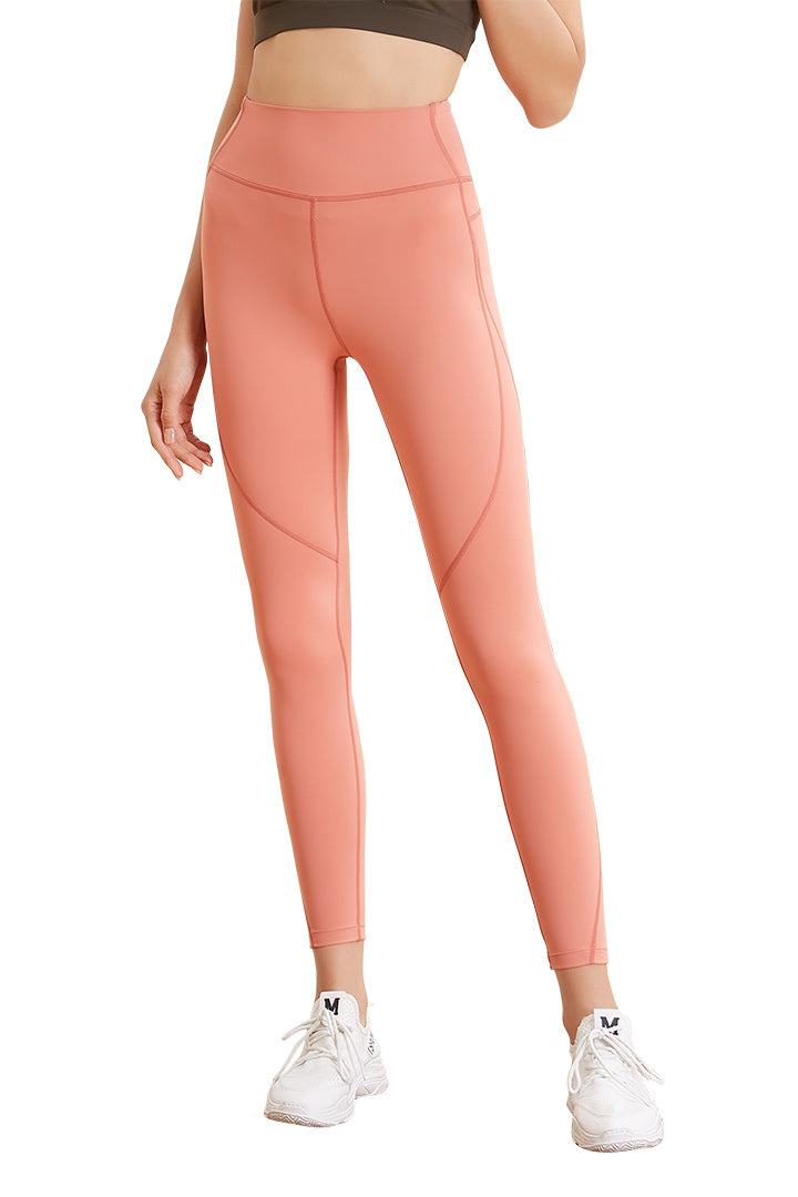 High Waist 7/8 Naked Feeling Workout Leggings for Women - Seamless Yoga Pants, Gym Running & Lounge Wear - Comfortable & Breathable for Fitness, Yoga, and Everyday Use