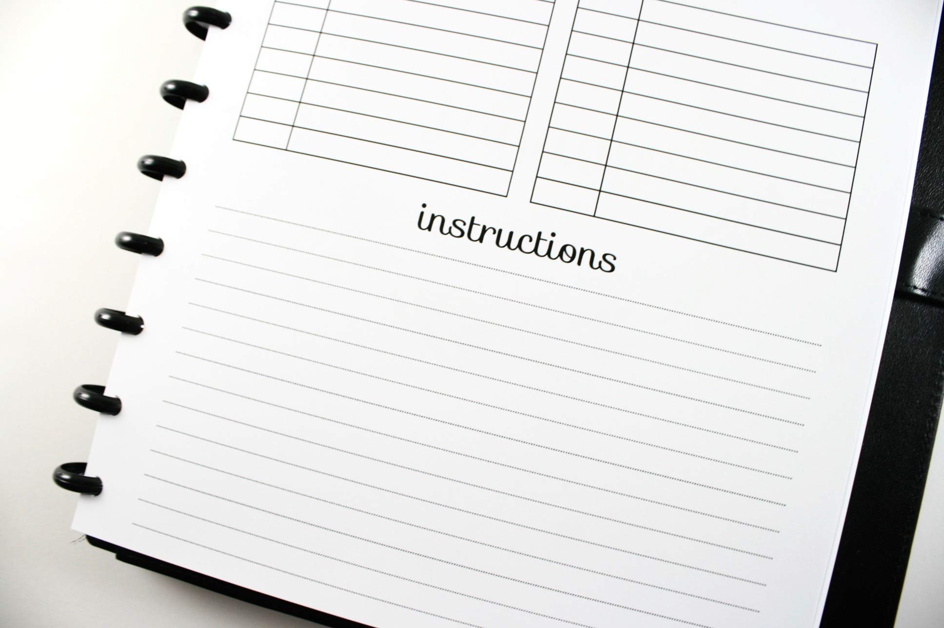 Big Happy Planner Recipe Inserts for 11-Disc Planner - Meal Planning Pages for Big Meal Planner (Planner Sold Separately) - Perfect for Organizing Family Recipes & Weekly Meal Prep