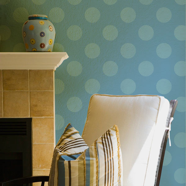 Polka Party Wall Stencil - DIY Home Decor Stencils for Walls, Floors & Furniture - Perfect for Nursery, Kids Room & Party Decorations