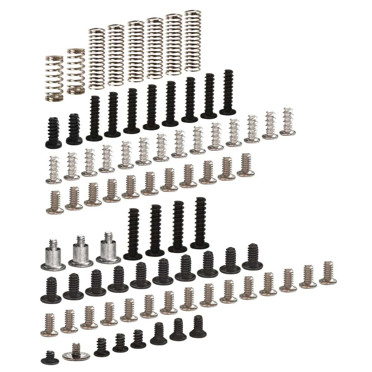 Nintendo Switch Screw Replacement Kit - 83pcs Triwing & Phillips Head Screws with Springs for Joy-Con Controllers & Console Slide Rail Back Shell Repair | Perfect for DIY Fixes & Maintenance