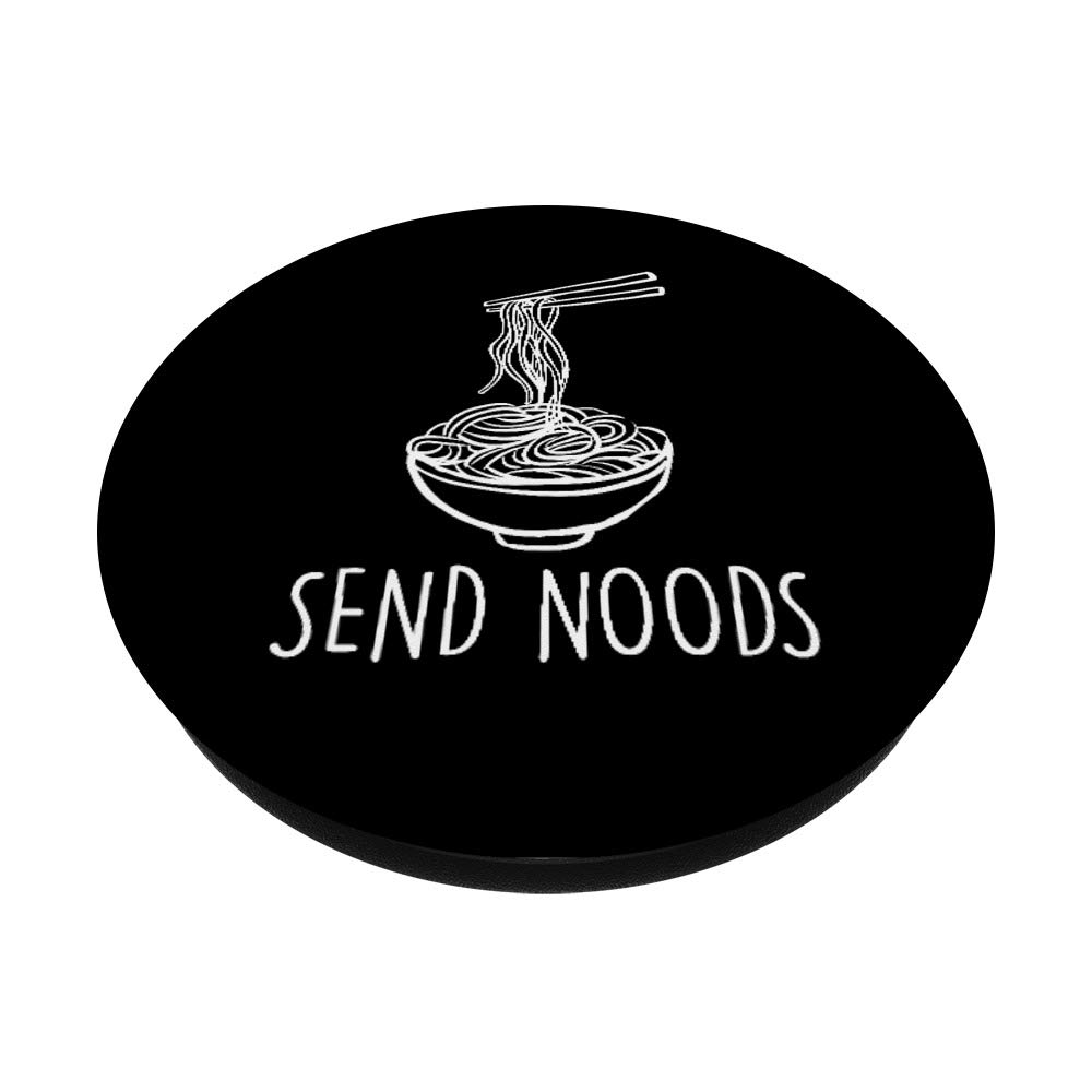 Funny Send Noods Ramen Noodle Love PopSockets Phone Grip & Stand - Compatible with iPhone, Samsung & Tablets - Perfect for Foodies & Anime Fans (Kitchen, Office, Travel Use)