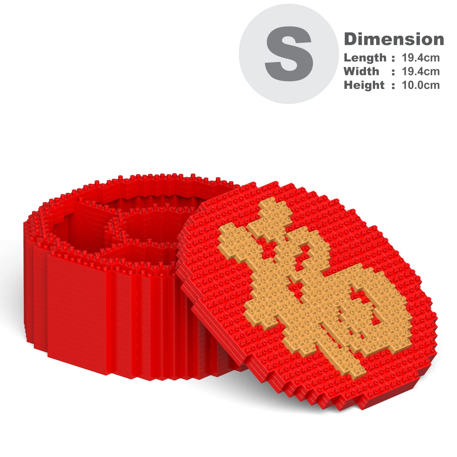 JEKCA Chinese Candy Box 02S Building Blocks Set - 1000+ Plastic Pieces for Creative Construction, STEM Educational Toy for Teens & Adults Age 14+ | Perfect for Home Decor, Birthday Gifts & Stress Relief Activities