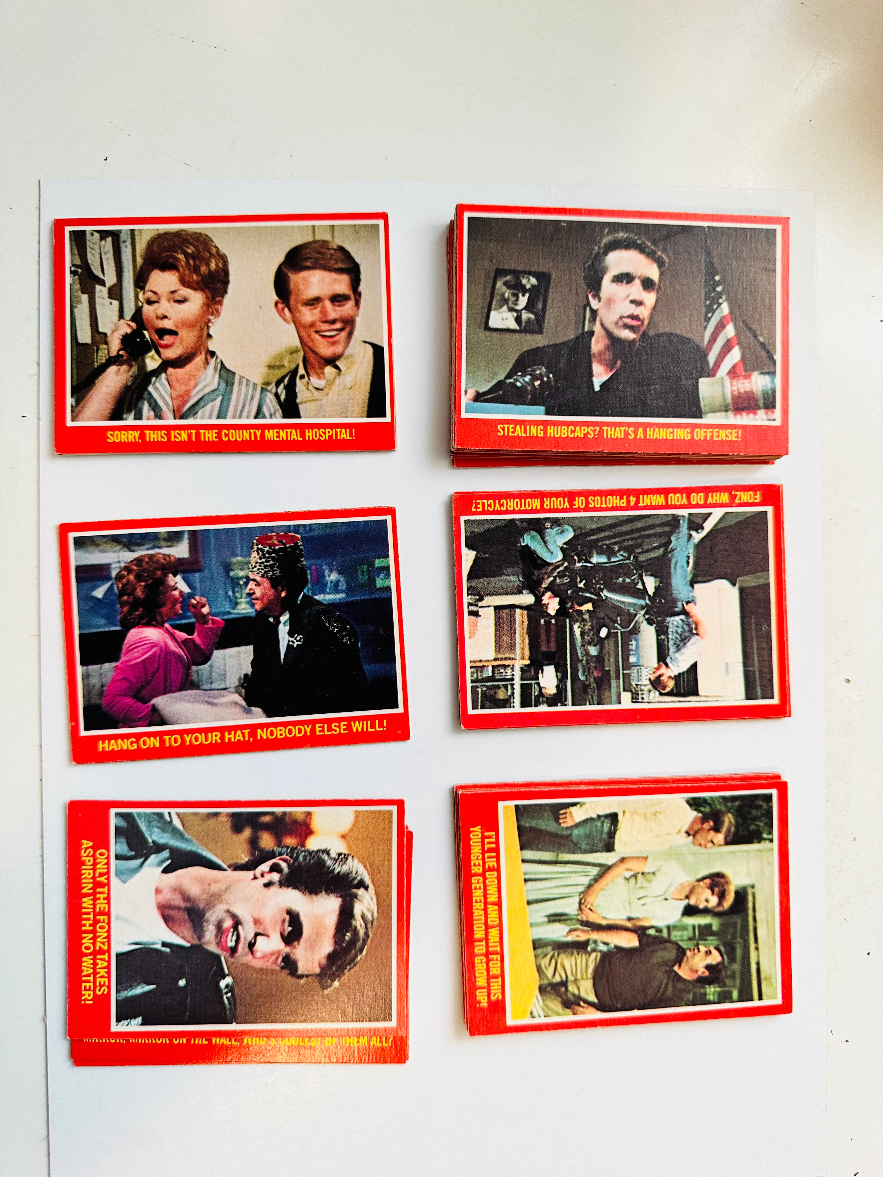 Happy Days Series 2 OPC Canadian Rare Trading Cards Complete Set 1976 - Vintage Collectibles for TV Show Memorabilia Fans