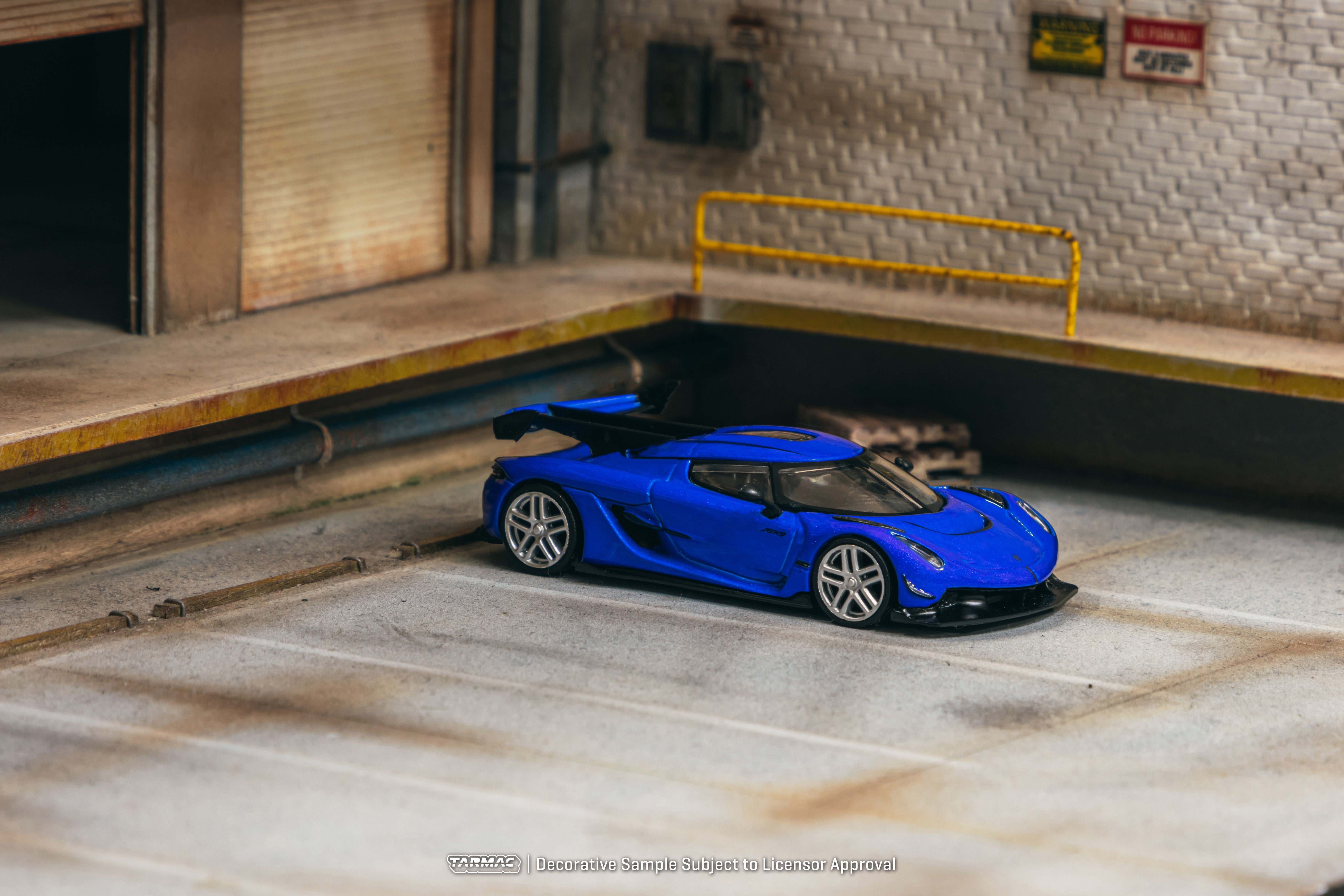 Tarmac Works 1/64 Scale Koenigsegg Jesko Attack Blue Diecast Model Car - Collectible Toy for Display & Racing Scenes