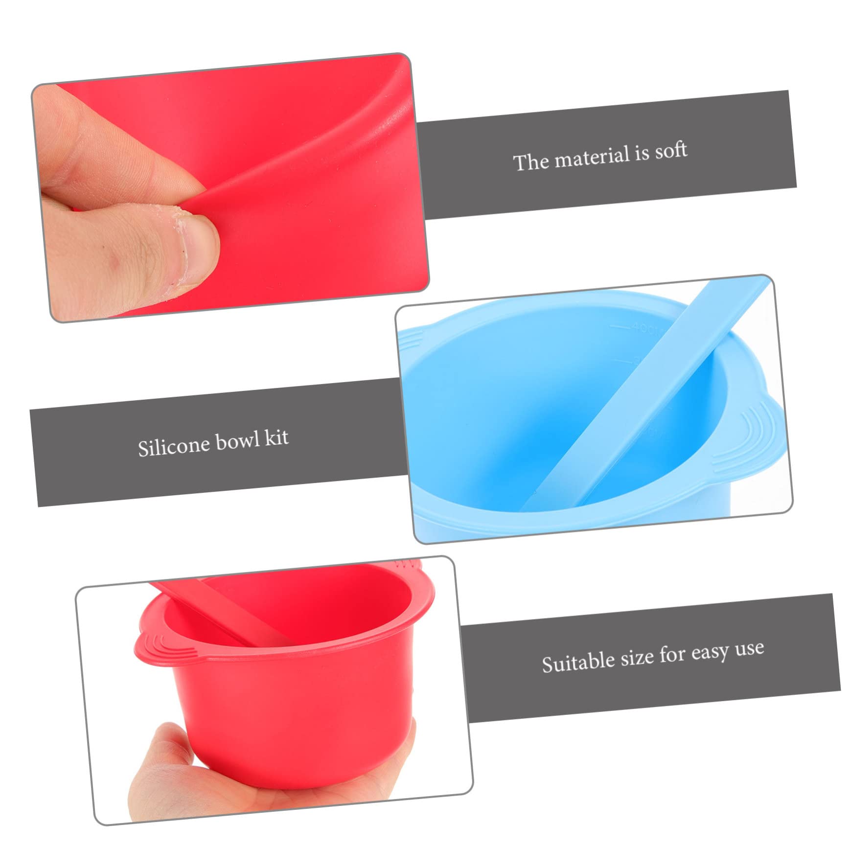 NOLITOY 2-Pack Silicone Wax Melting Bowls for Wax Warmer - Reusable Wax Massage Containers, Waxing Bowl Set for Salon & Home Use - Perfect for Facial Waxing, Hair Removal, and DIY Beauty Treatments