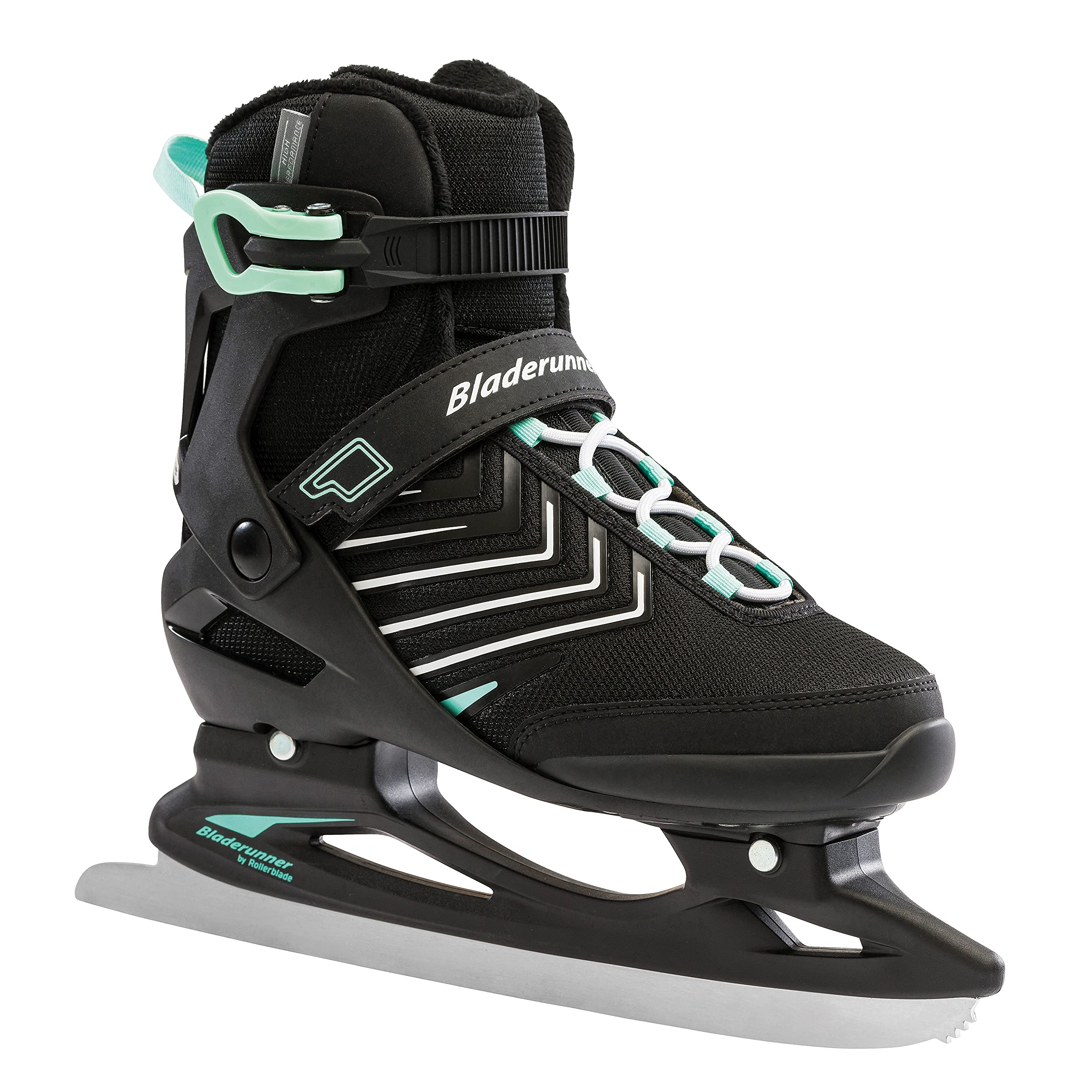Rollerblade Igniter XT Women's Ice Skates - Bladerunner Ice (Black/Winter Green) | Premium Figure Skates for Indoor & Outdoor Ice Rinks, Recreational & Competitive Skating
