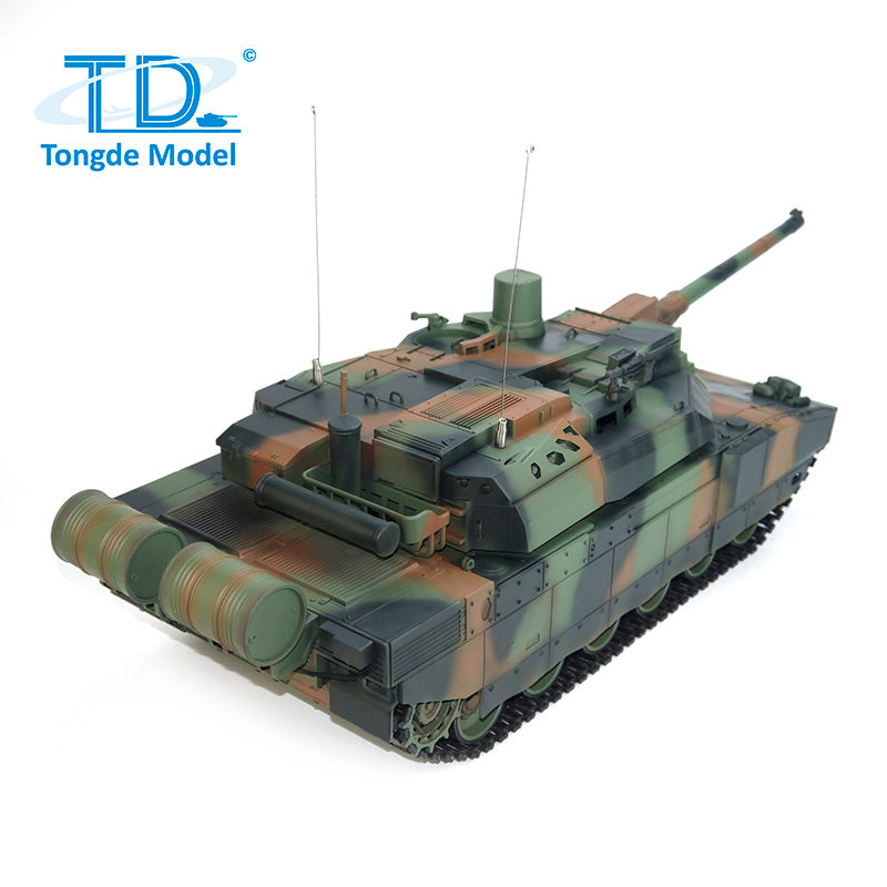 1/16 Scale RC Military Tank Model - H2408 Leclerc Battle Tank with Metal Wheels, Gearbox, Infrared BB Barrel, Recoil & Smoke Effects | Remote Control Toy for Collectors & Battle Simulation Enthusiasts | Perfect for Outdoor Play, War Games & Display