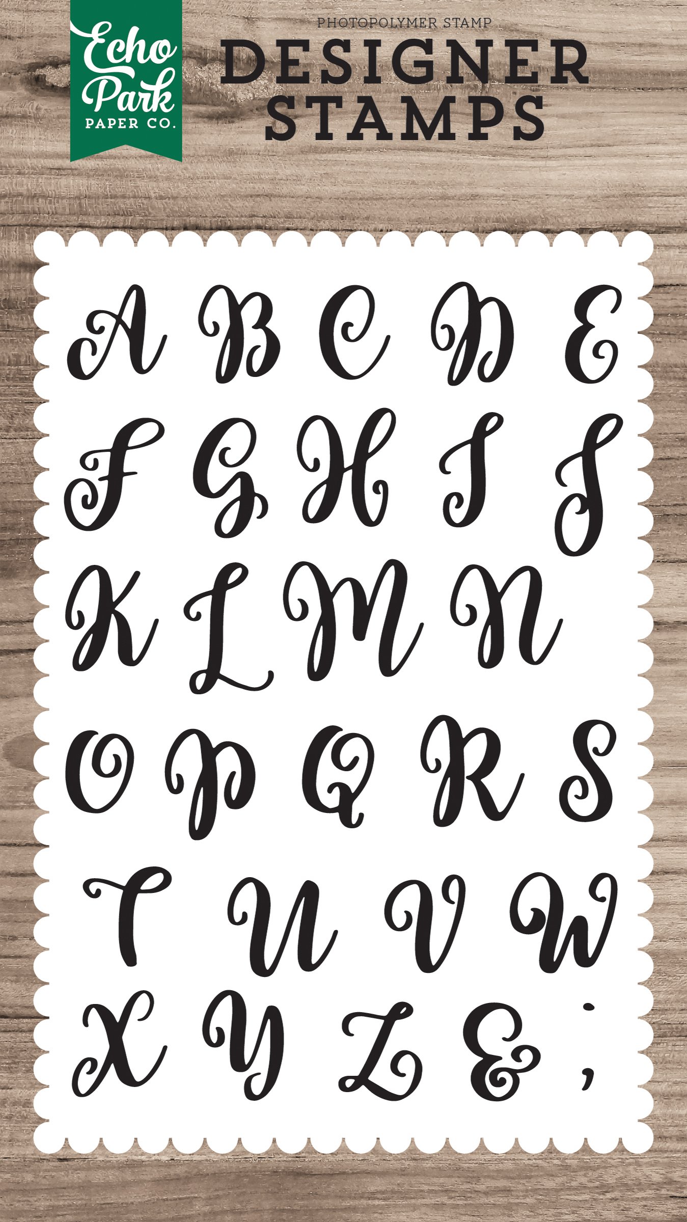 Echo Park Paper Company Avery Uppercase Alphabet Stamp Set - DIY Scrapbooking, Card Making & Crafting Supplies for Personalized Projects