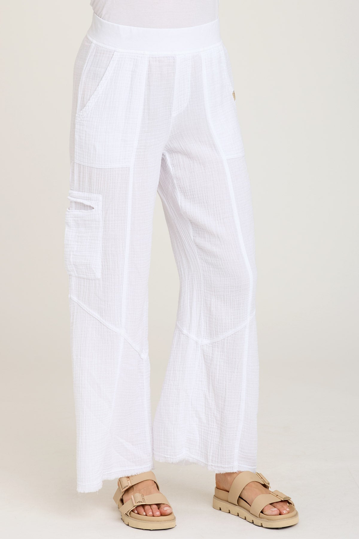 Bishop Women's White High-Waisted Dress Pants for Work & Office | Professional Slim Fit Trousers for Business & Formal Occasions