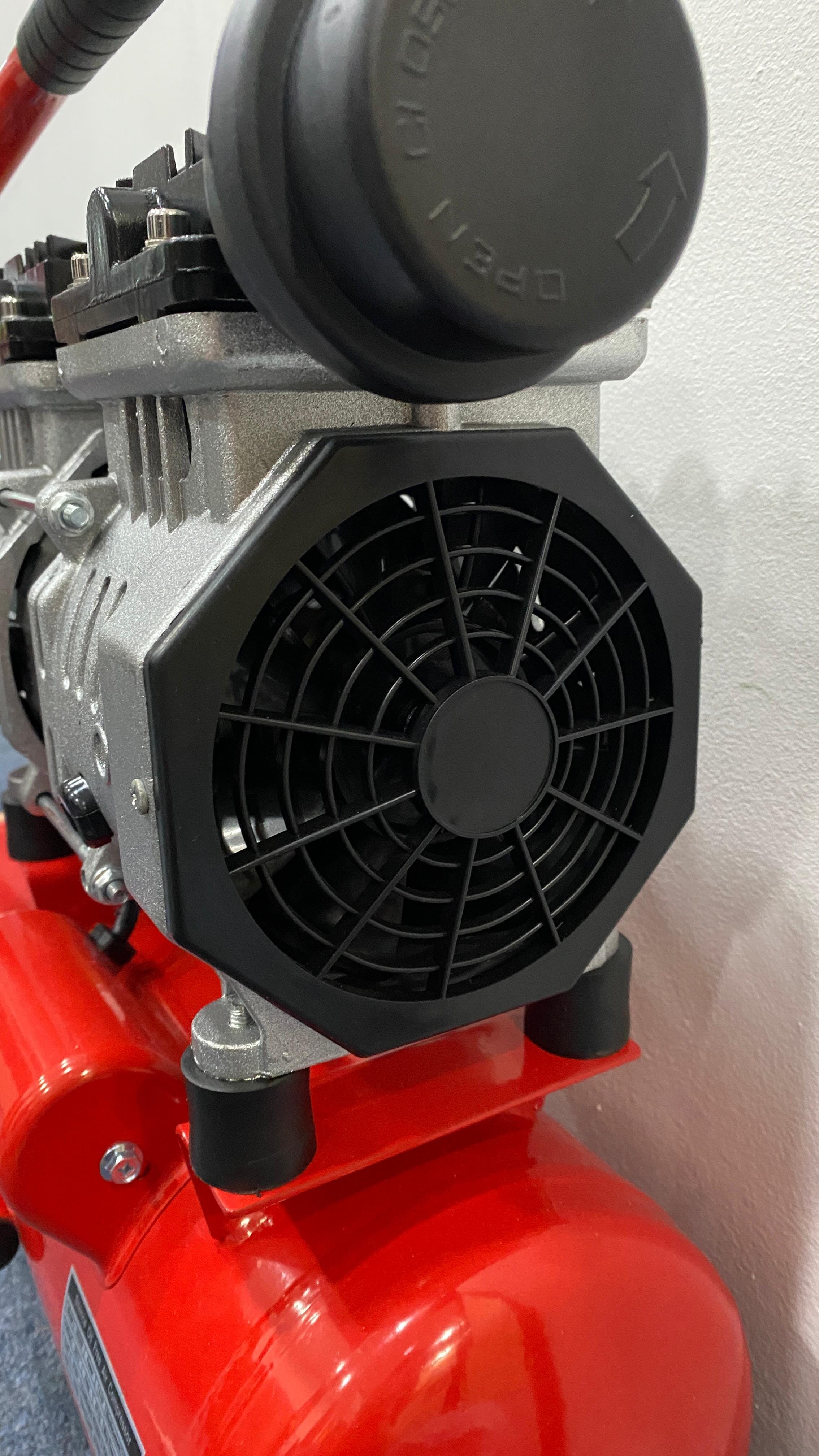 1.5HP 9L Oil-Free Silent Air Compressor by Aiko - Red (Model GDG09 RED) | Perfect for Home DIY, Garage, Workshop & Inflating Tires, Sports Equipment