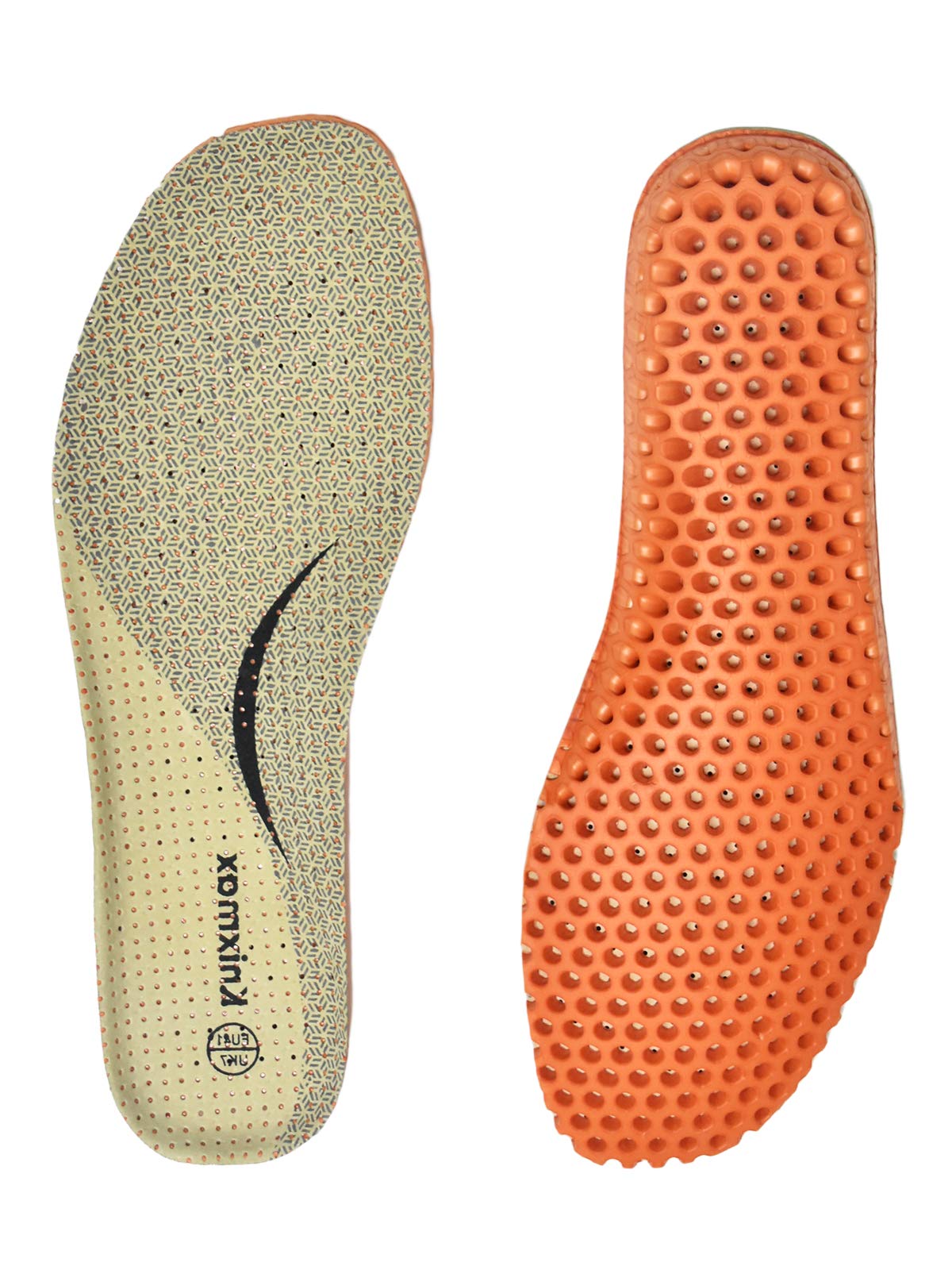 **Knixmax Orthotic Shoe Insoles for Men & Women - Arch Support, Breathable Cushioning Inserts for Foot Pain Relief & Plantar Fasciitis - Beige (EU 40) - Perfect for Running, Walking & Sports**