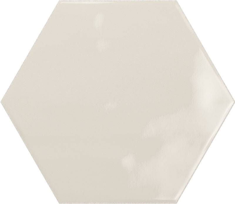 Magnolia Hex Cream Ceramic Tile 6x7 - Peel and Stick Backsplash for Kitchen, Bathroom, and Laundry Room Decor