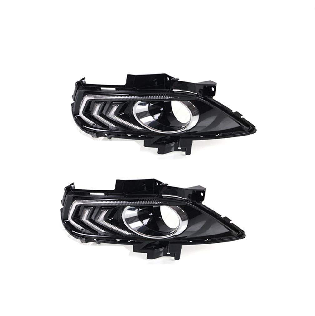 2013-2016 Ford Fusion Ultra Bright DRL Daytime Running Lights - LED Fog Lamps with Clear Lens for Front Bumper & Sidemarker | Perfect for Night Driving & Enhanced Visibility