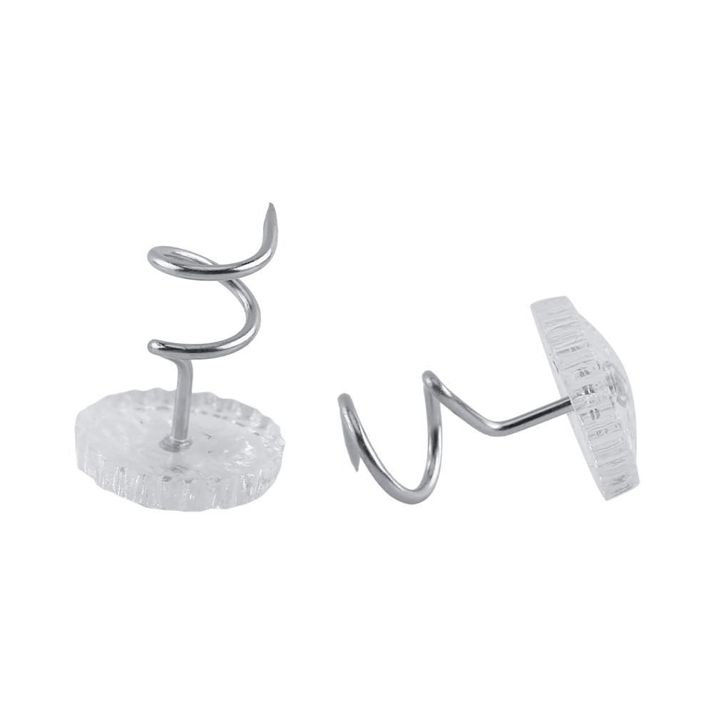 50Pcs Clear Head Twist Pins for DIY Loose Drapery Repair - Strong Upholstery Pins for Couch, Chair, Car & Sofa - Perfect for Home Decor, Furniture Fixing & Craft Projects