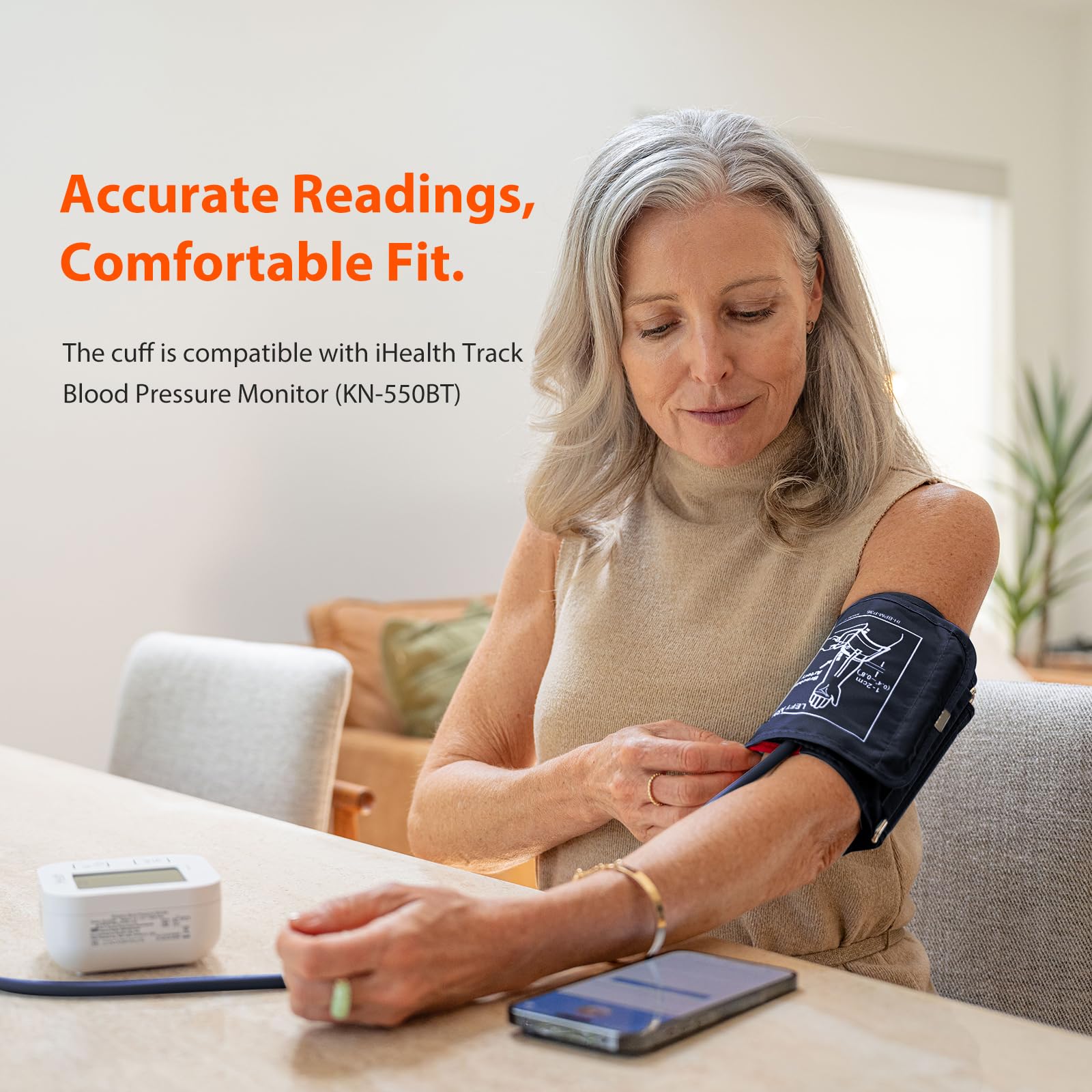 iHealth XL Blood Pressure Cuff for Large Arms (16.5