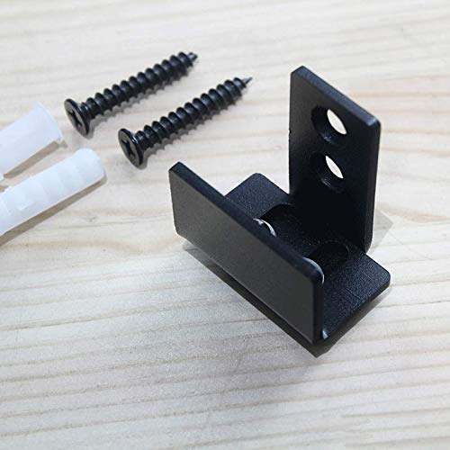 2 Pack Adjustable Sliding Barn Door Floor Guide Roller - Wall Mount Hardware for Smooth Door Movement - Perfect for Bedroom, Closet, and Home Office Doors