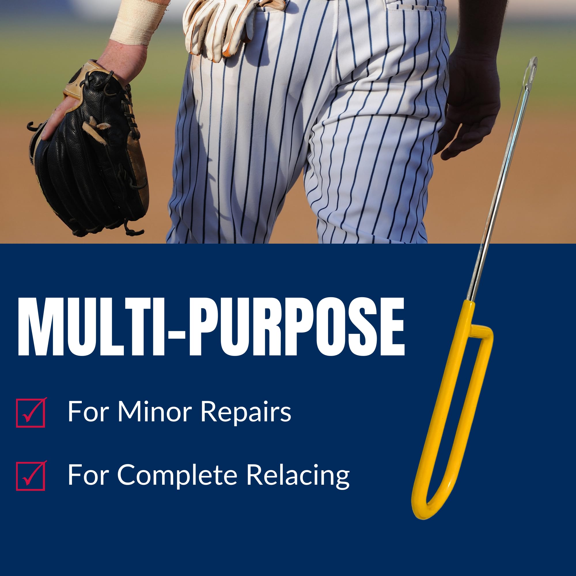 **Covey Sports Baseball Glove Lacing Needle with Rubber Handle – Durable Steel Leather Mitt Repair Tool for Relacing & Restringing Baseball & Softball Gloves – Essential for Baseball & Softball Glove Maintenance – Perfect for DIY Repairs & Professional Use**