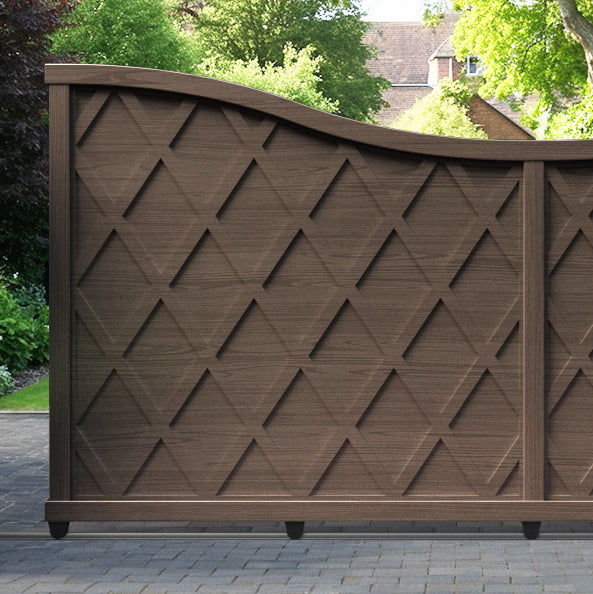 Ashfield Aluminum Sliding Driveway Gate - Low Profile, Middle Drive - Perfect for Residential & Commercial Security