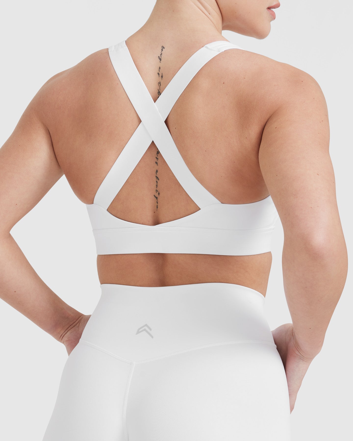 Timeless Wide Strap Sports Bra for Women - Breathable High Support Workout Top in White | Perfect for Yoga, Running & Gym