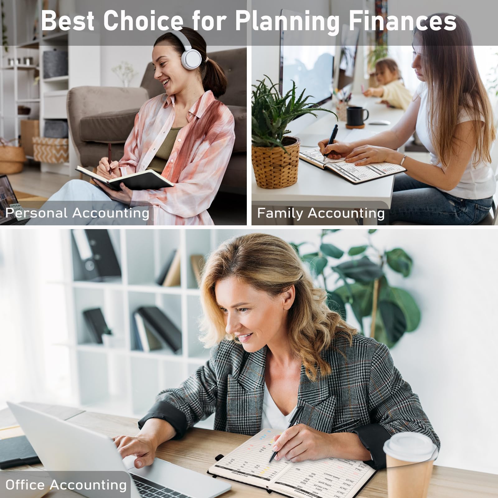 WEMATE 2025 Monthly Budget Planner - Undated Expense Tracker Notebook & Financial Organizer | 12-Month Bill Planner & Account Book for Money Management | Perfect for Personal Finance, Home Budgeting & Savings Goals | A5 Size (Black)