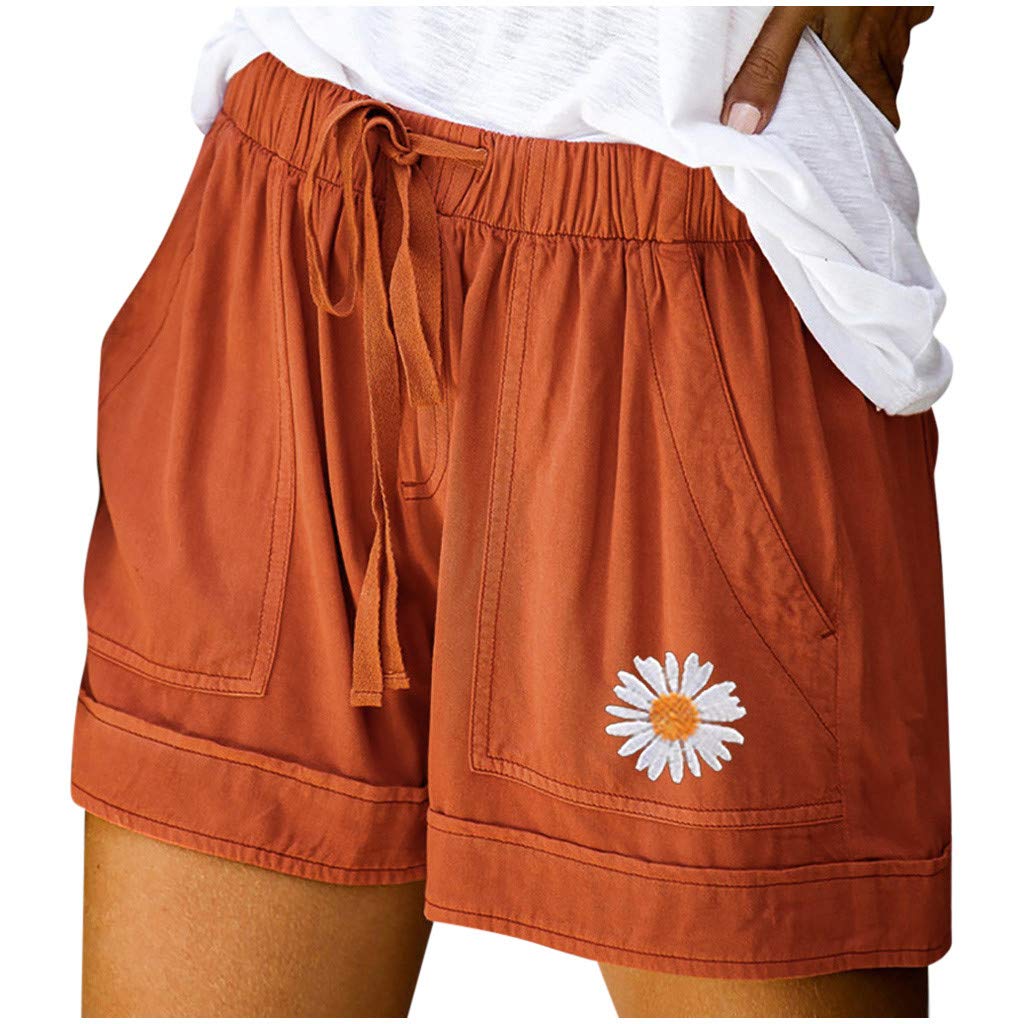 Hessimy Women's Summer Shorts with Pockets - Comfy Beach & Pajama Shorts for Casual Wear