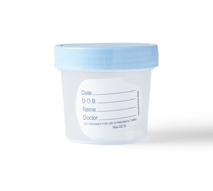 General Use Specimen Containers - 1 Each - Ideal for Medical, Laboratory, and Scientific Sample Storage