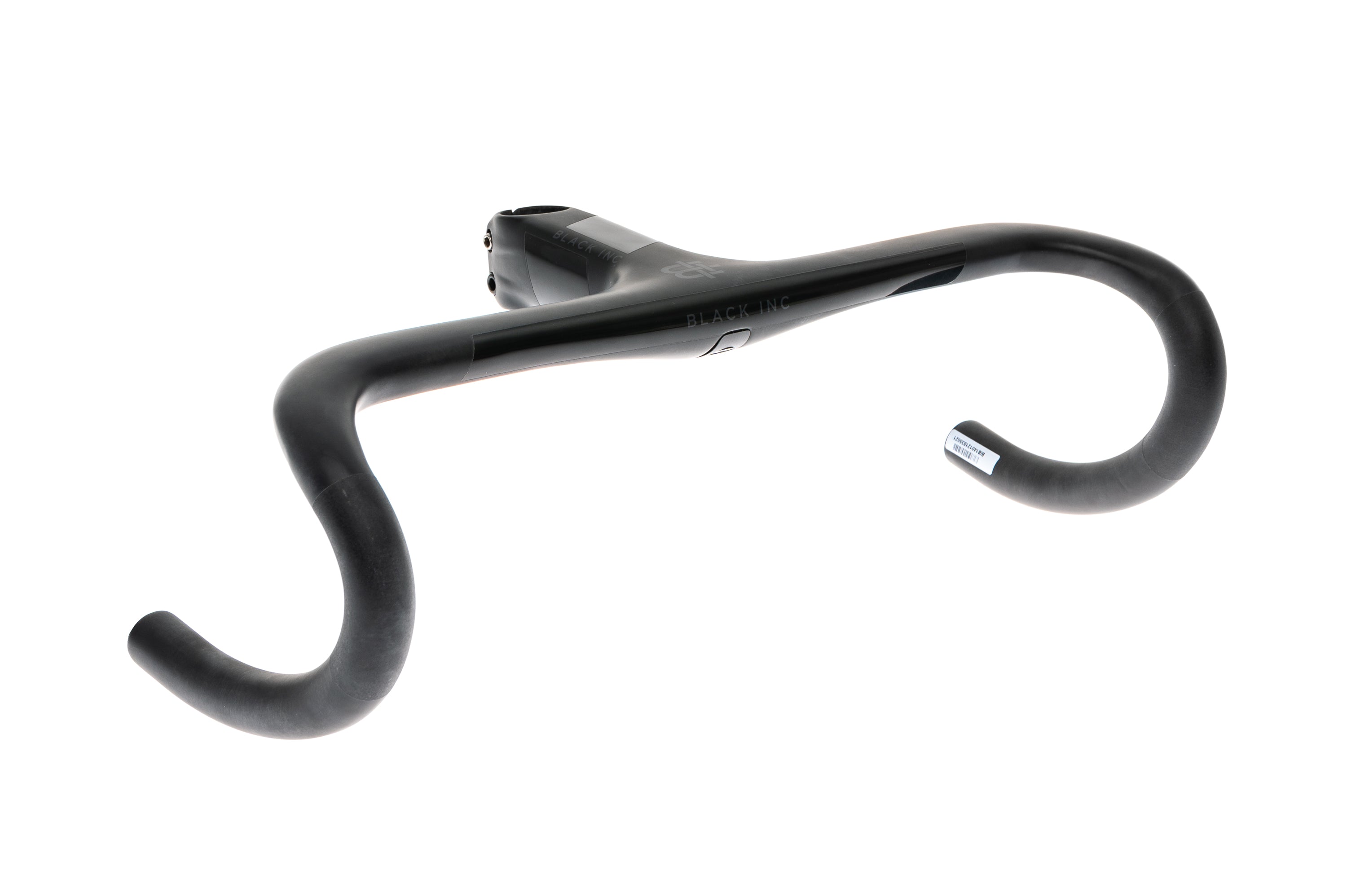 Black Inc Integrated Carbon Fiber Bike Handlebar - 40cm Width x 120mm Drop - Lightweight Aero Road Bike Handlebar for Cycling & Racing | Perfect for Road Bikes, Triathlon & Competitive Cycling