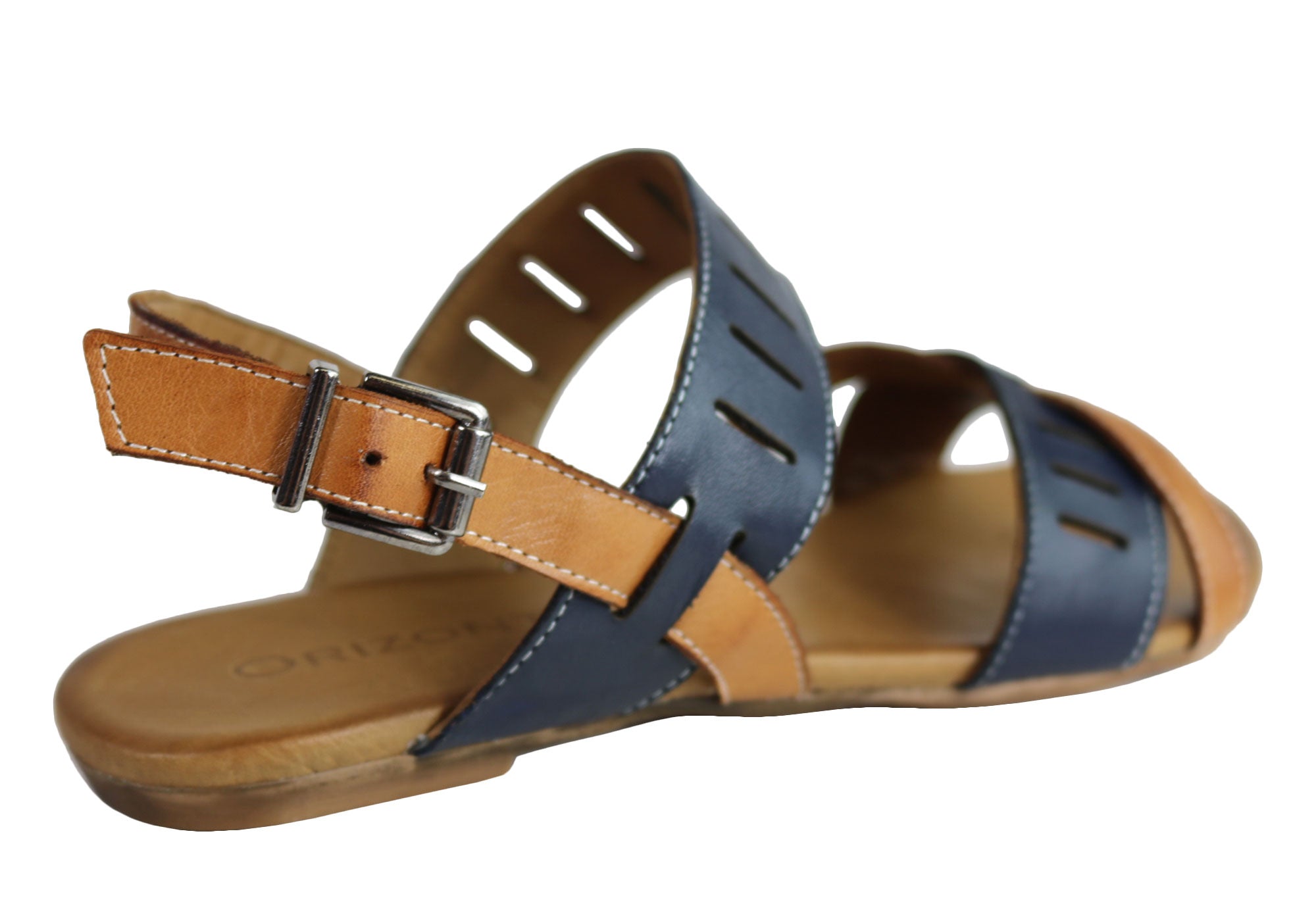 Orizonte Toto Women's European Leather Comfortable Flat Fashion Sandals - Stylish & Comfortable for Walking, Travel & Summer Outfits