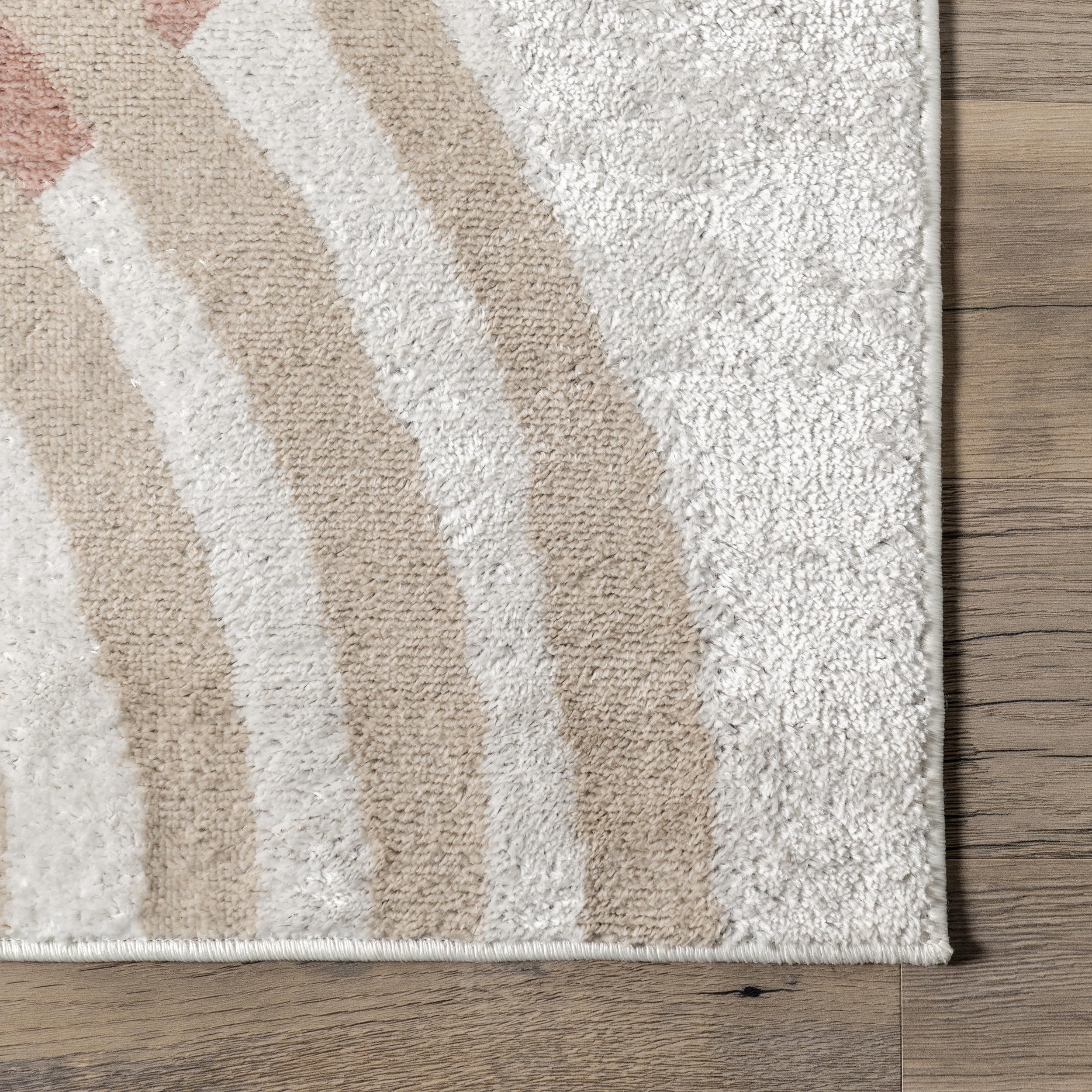 nuLOOM Shandra Abstract 9x12 Area Rug - Soft Blush/Ivory Modern Design for Living Room, Bedroom, Dining Room & Kitchen | Perfect for Home Decor, Floor Covering & Interior Styling