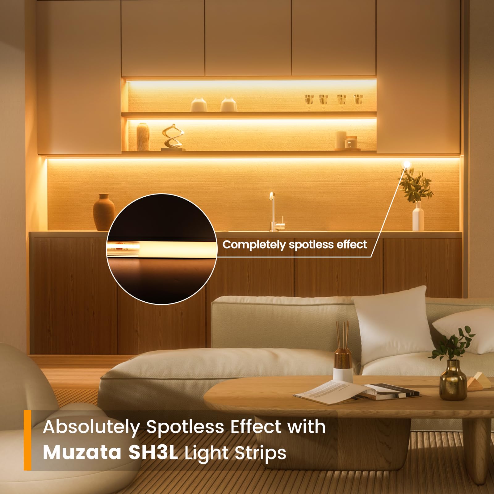 Muzata 10-Pack 6.6FT/2M Silver Aluminum LED Channel with Milky White Cover - LED Strip Light Diffuser for Clean Modern Lighting - Perfect for Home, Kitchen, Cabinet, and Commercial Lighting Decor