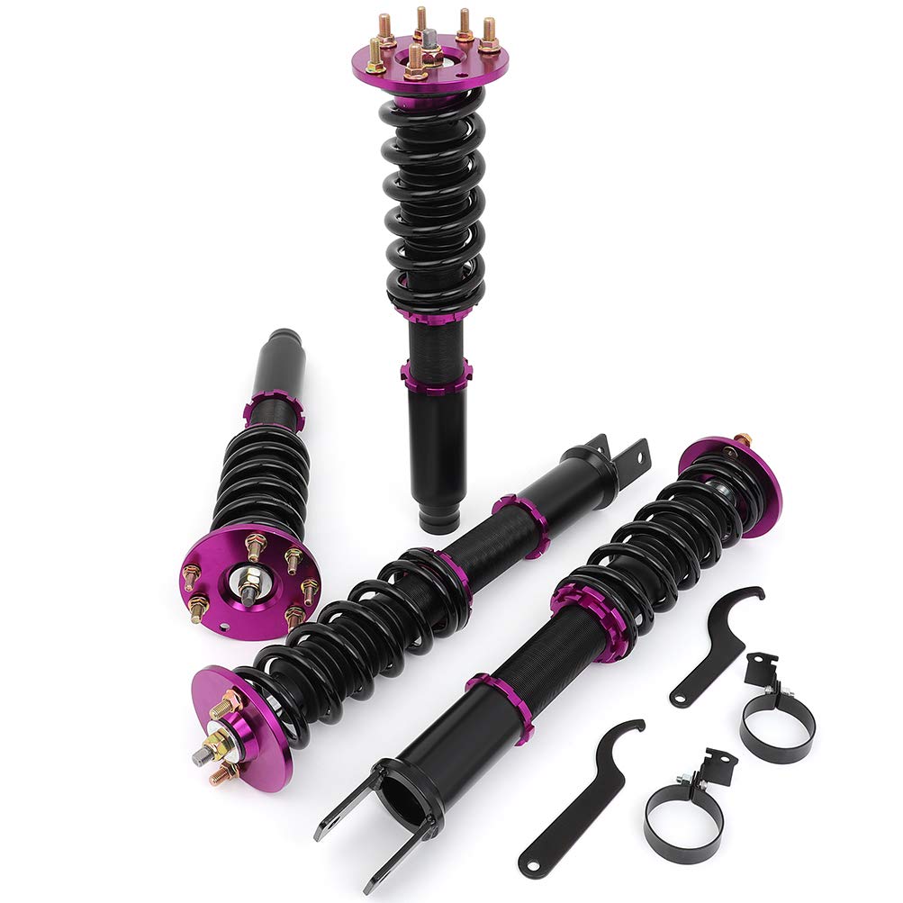 SCITOO Full Coilover Suspension Kit with Shock Struts - Compatible with 2008-2012 Honda Accord - Purple - Performance Upgrade for Street Racing & Smooth Ride