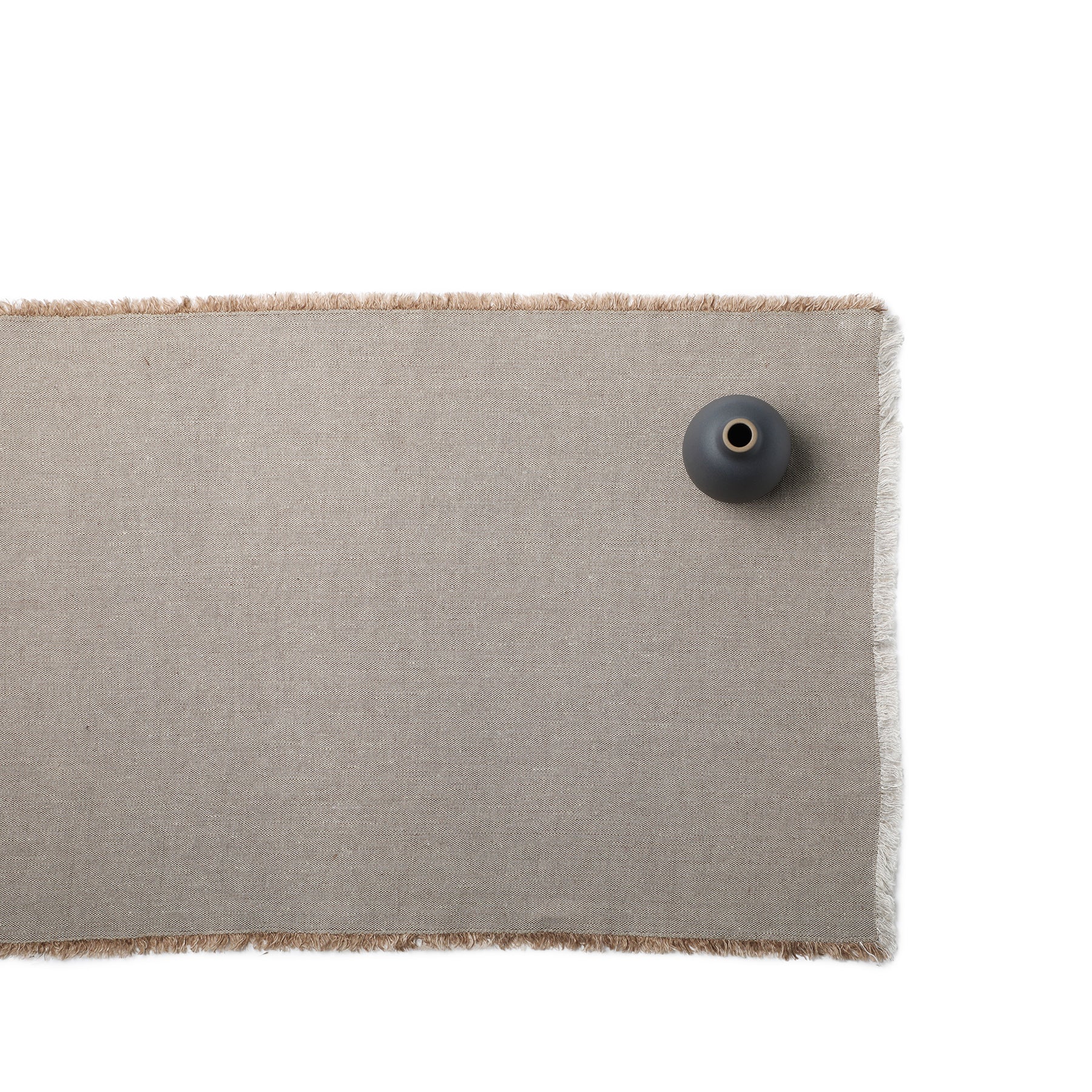 Premium Linen Hopsack Runner Rug - Isabella Beige - Natural Woven Textured Hallway Runner for Living Room, Bedroom & Dining Area Decor